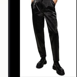 TOPSHOP Snake Print Faux Suede Peg Pants Trousers